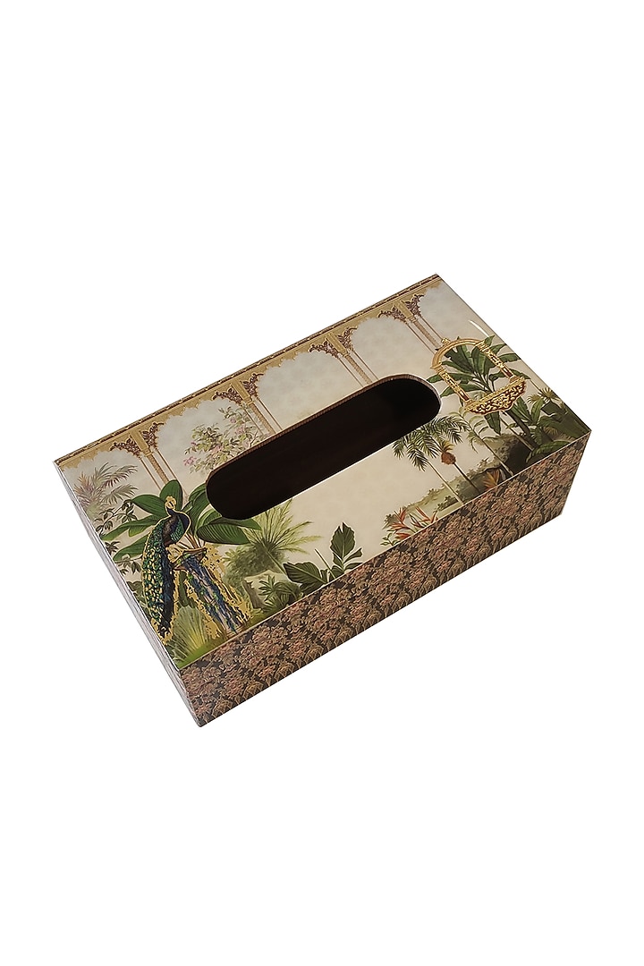 White & Gold MDF Tissue Box by Expression Gifting at Pernia's Pop Up Shop