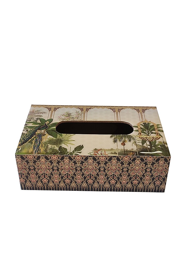 White & Gold MDF Tissue Box by Expression Gifting at Pernia's Pop Up Shop