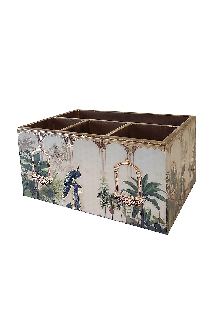 White & Gold MDF Cutlery Holder by Expression Gifting at Pernia's Pop Up Shop