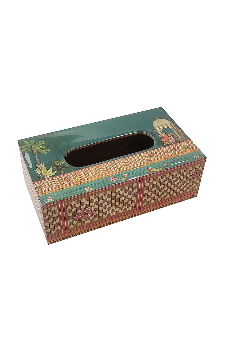 Blue MDF Tissue Box by Expression Gifting at Pernia's Pop Up Shop