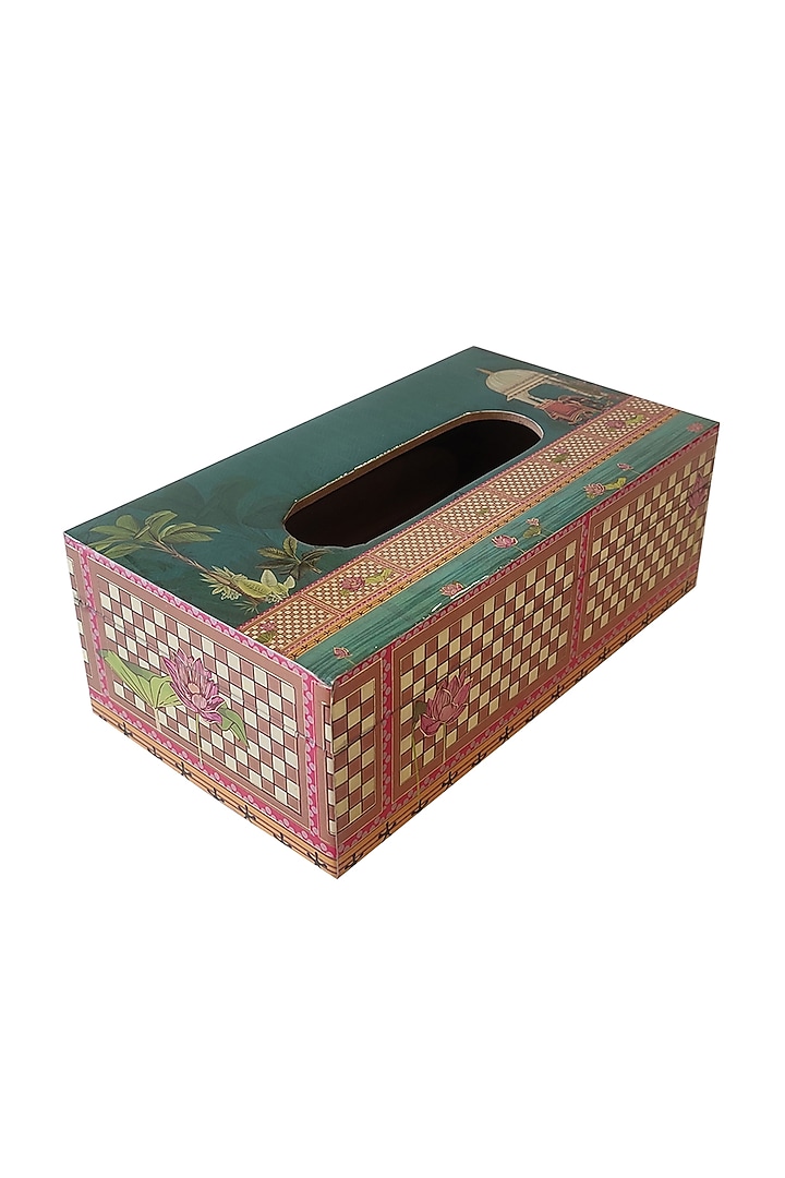 Blue MDF Tissue Box by Expression Gifting at Pernia's Pop Up Shop