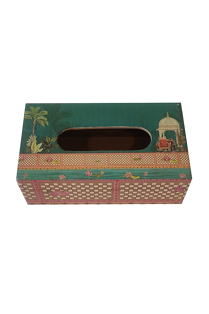 Blue MDF Tissue Box by Expression Gifting at Pernia's Pop Up Shop