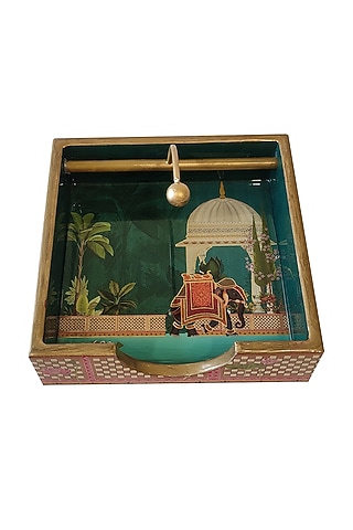 Blue MDF Weight Tissue Holder by Expression Gifting