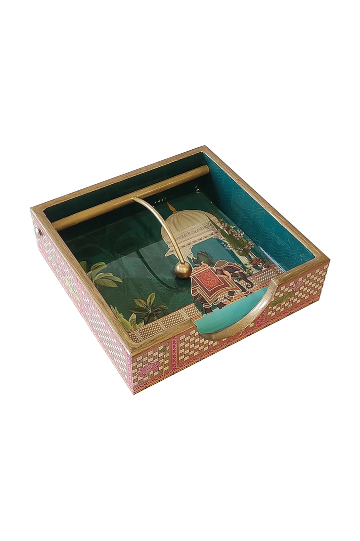 Blue MDF Weight Tissue Holder by Expression Gifting at Pernia's Pop Up Shop