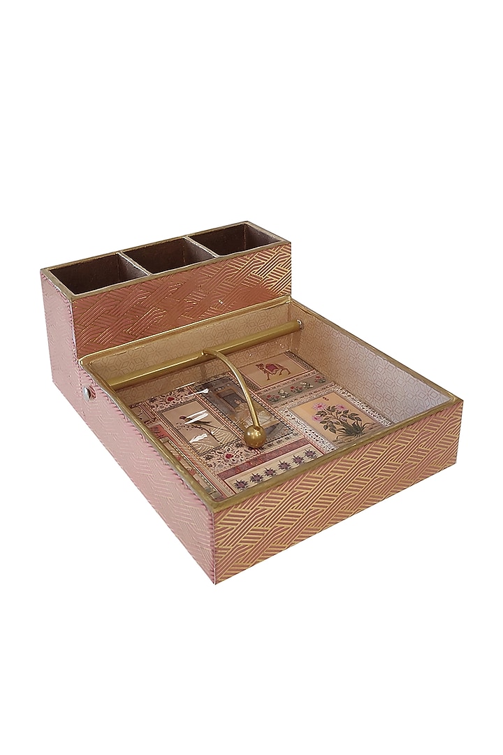 Orange & White MDF Weight Napkin With Cutlery Holder by Expression Gifting at Pernia's Pop Up Shop