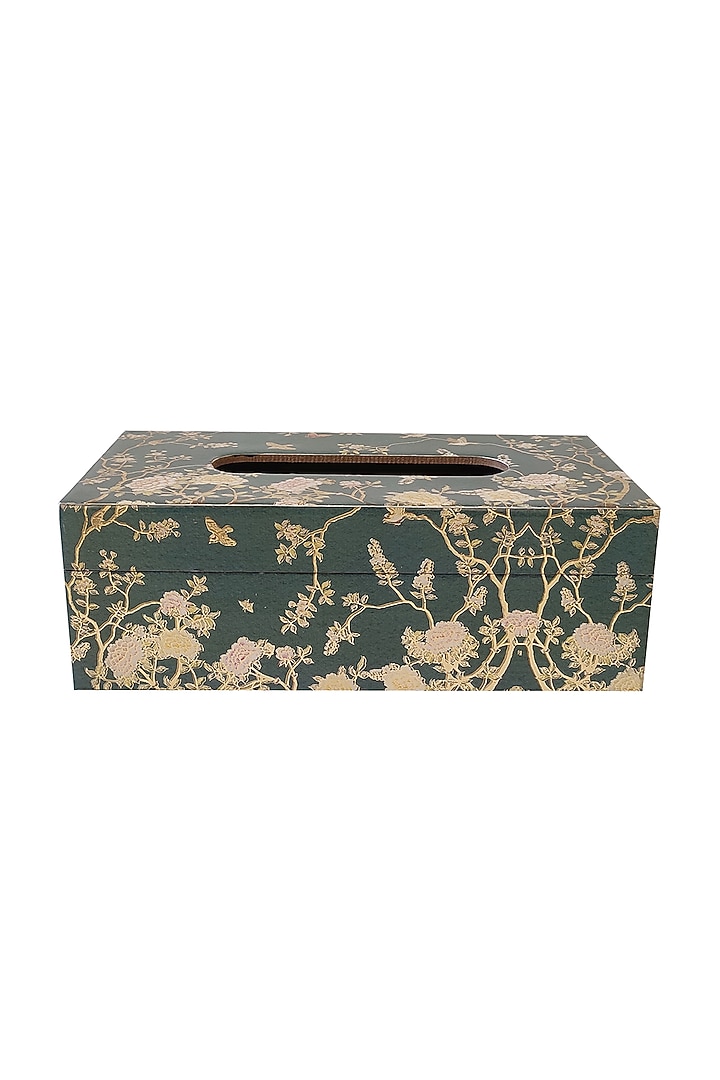 Green MDF Tissue Box by Expression Gifting at Pernia's Pop Up Shop