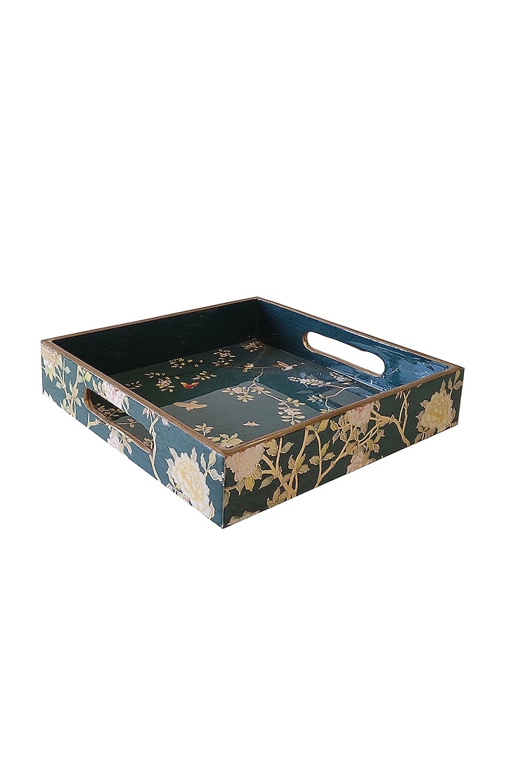 Green MDF Square Tray Set by Expression Gifting at Pernia's Pop Up Shop