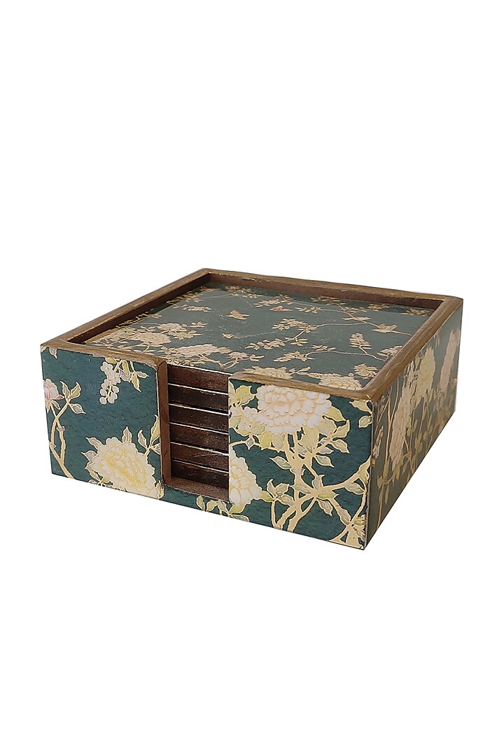 Green MDF Coaster Set by Expression Gifting at Pernia's Pop Up Shop