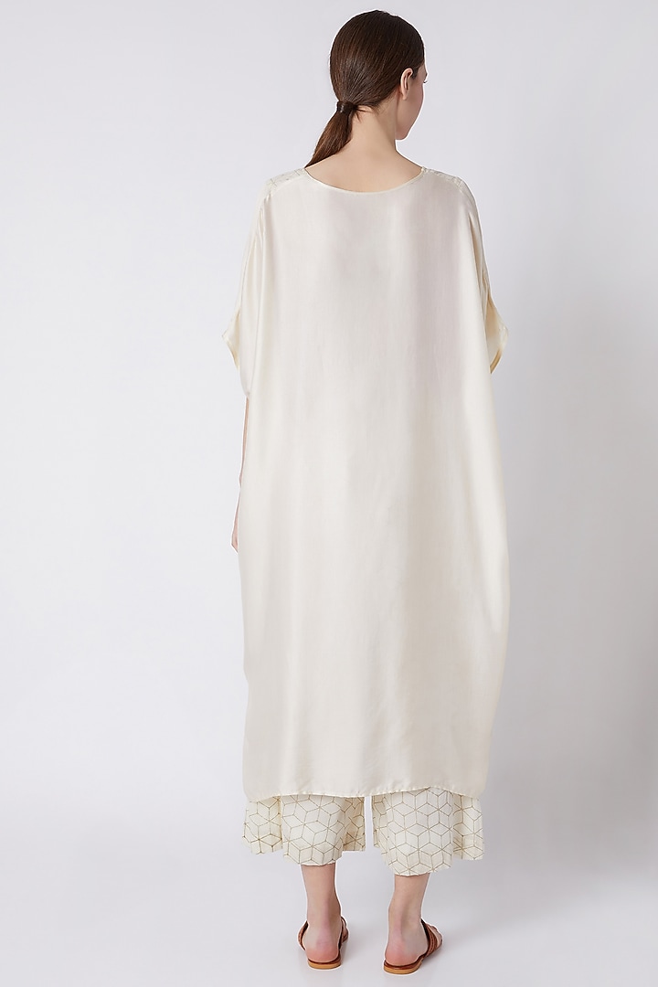 White Foil Printed Top by EZRA at Pernia's Pop Up Shop