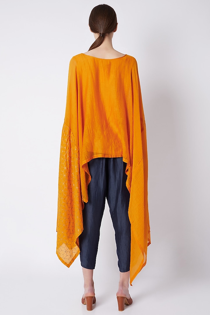 Mustard Flowy Printed Top by EZRA at Pernia's Pop Up Shop