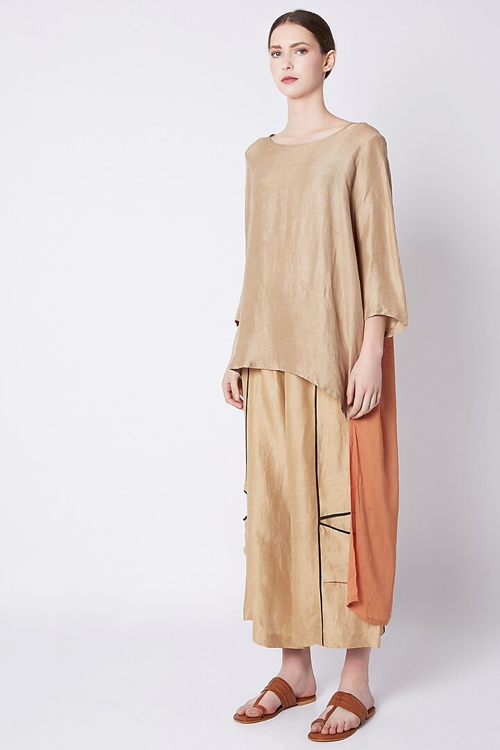 Beige Easy Fitting Cargo Pants by EZRA at Pernia's Pop Up Shop