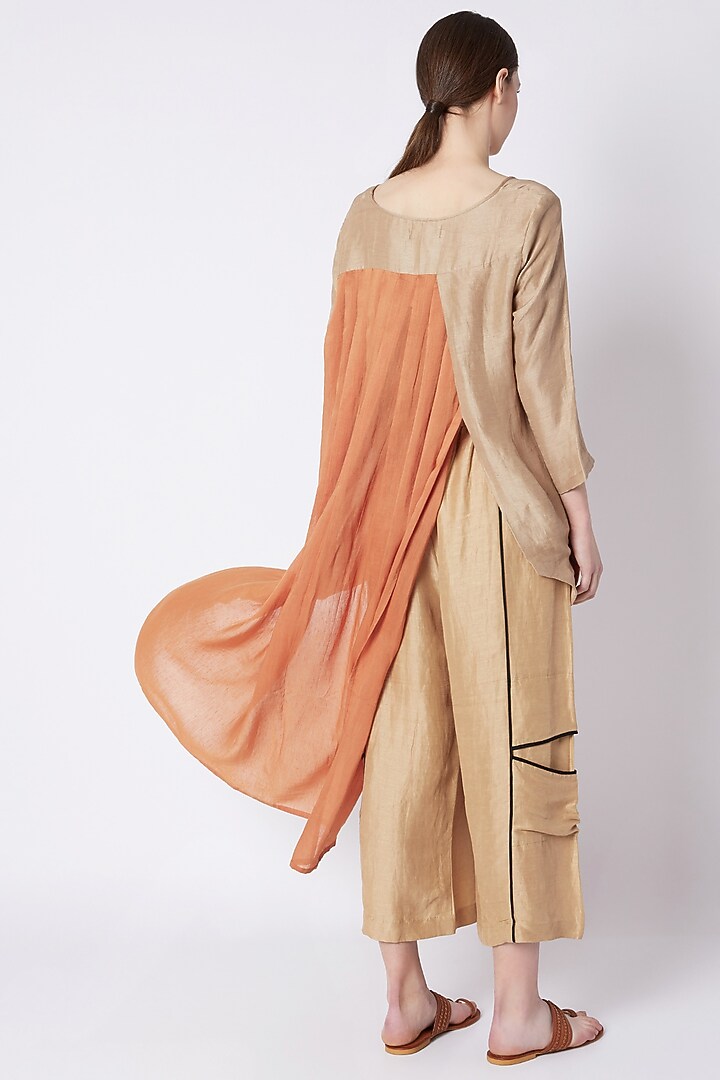 Beige Easy Fitting Cargo Pants by EZRA at Pernia's Pop Up Shop