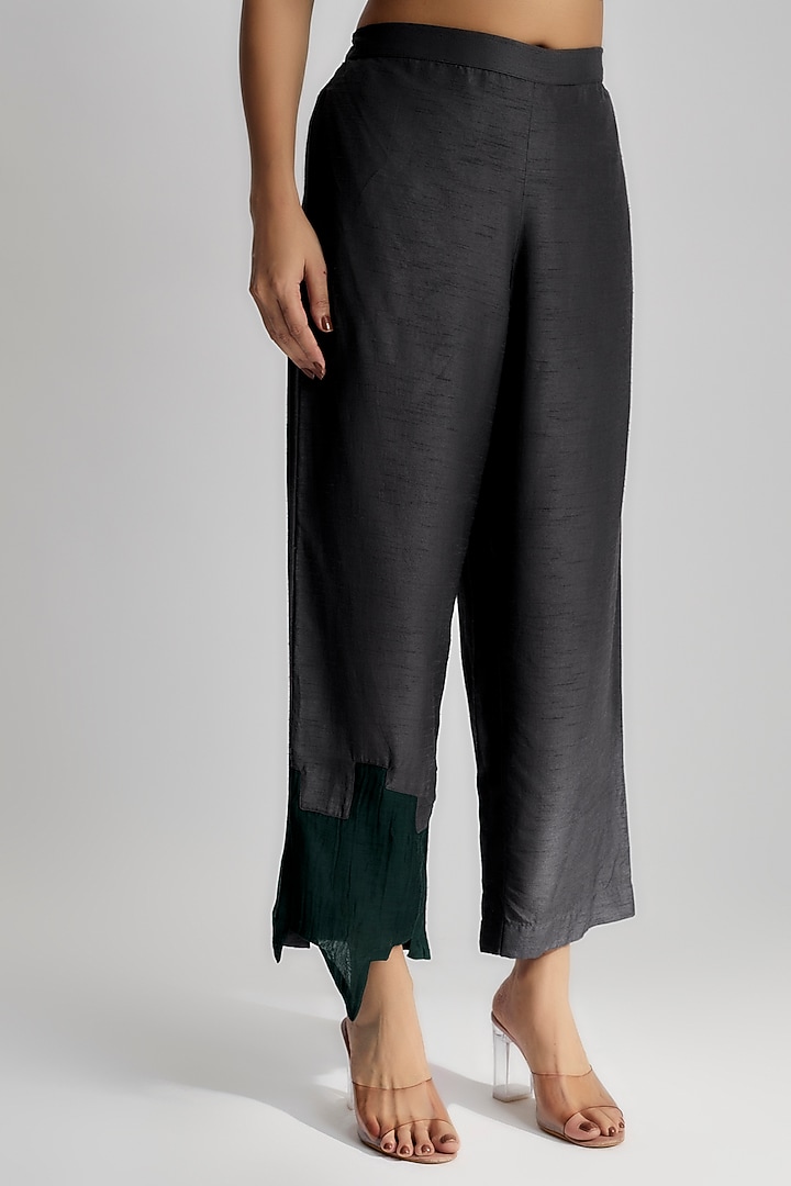 Grey Dola Silk Co-Ord Set by EZRA at Pernia's Pop Up Shop