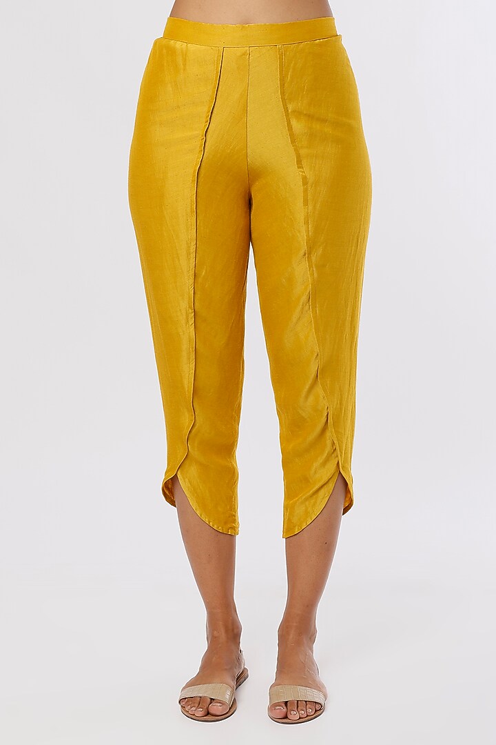 Yellow Dola Silk Top by Ezra at Pernia's Pop Up Shop