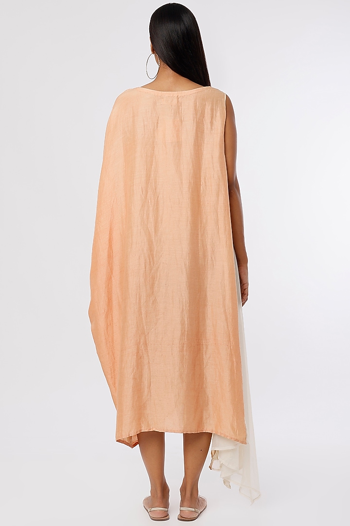 Peach Color-Blocked Summer Dress by Ezra at Pernia's Pop Up Shop