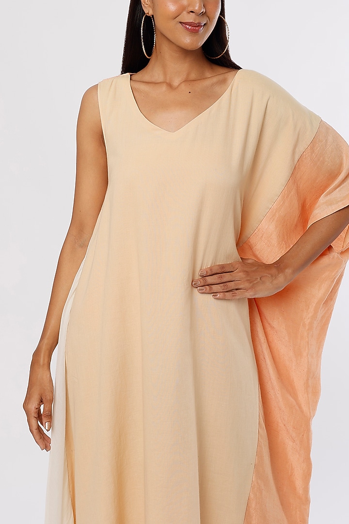 Peach Color-Blocked Summer Dress by Ezra at Pernia's Pop Up Shop