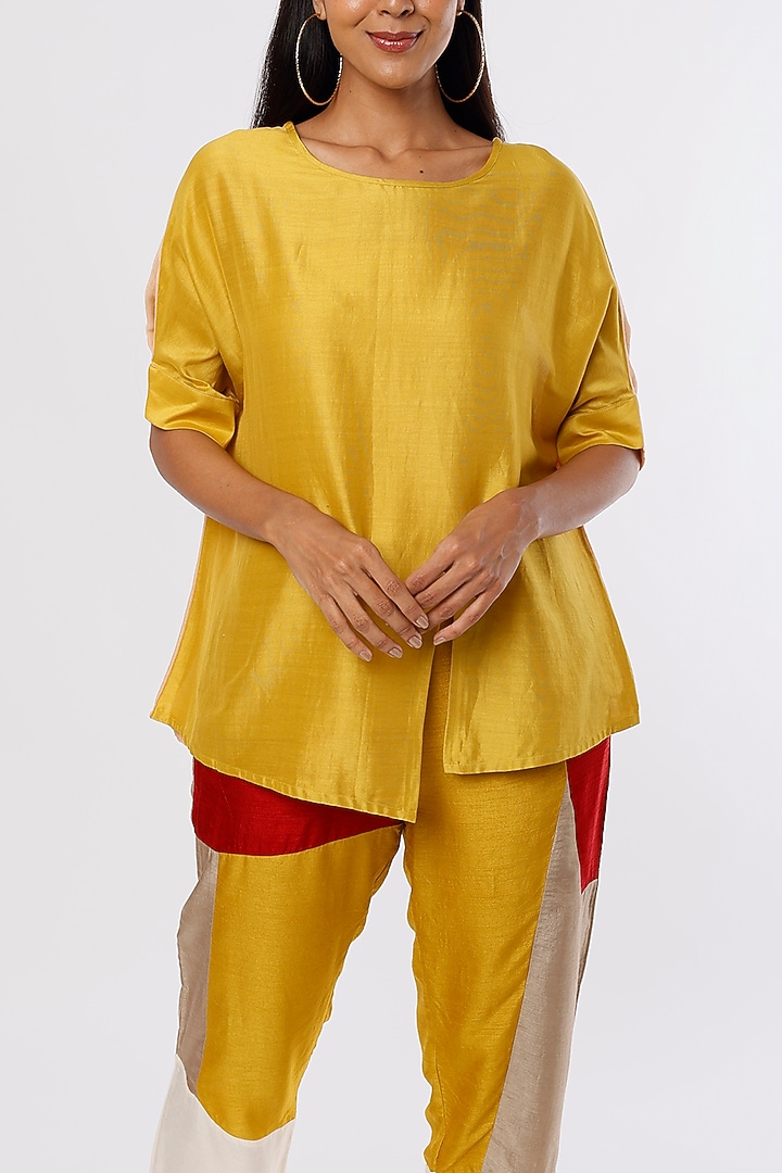 Yellow Cotton Voile Top by Ezra at Pernia's Pop Up Shop