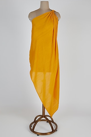 Yellow One Shoulder Top by EZRA