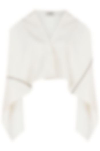 Ivory Asymmetrical Square Jacket by EZRA