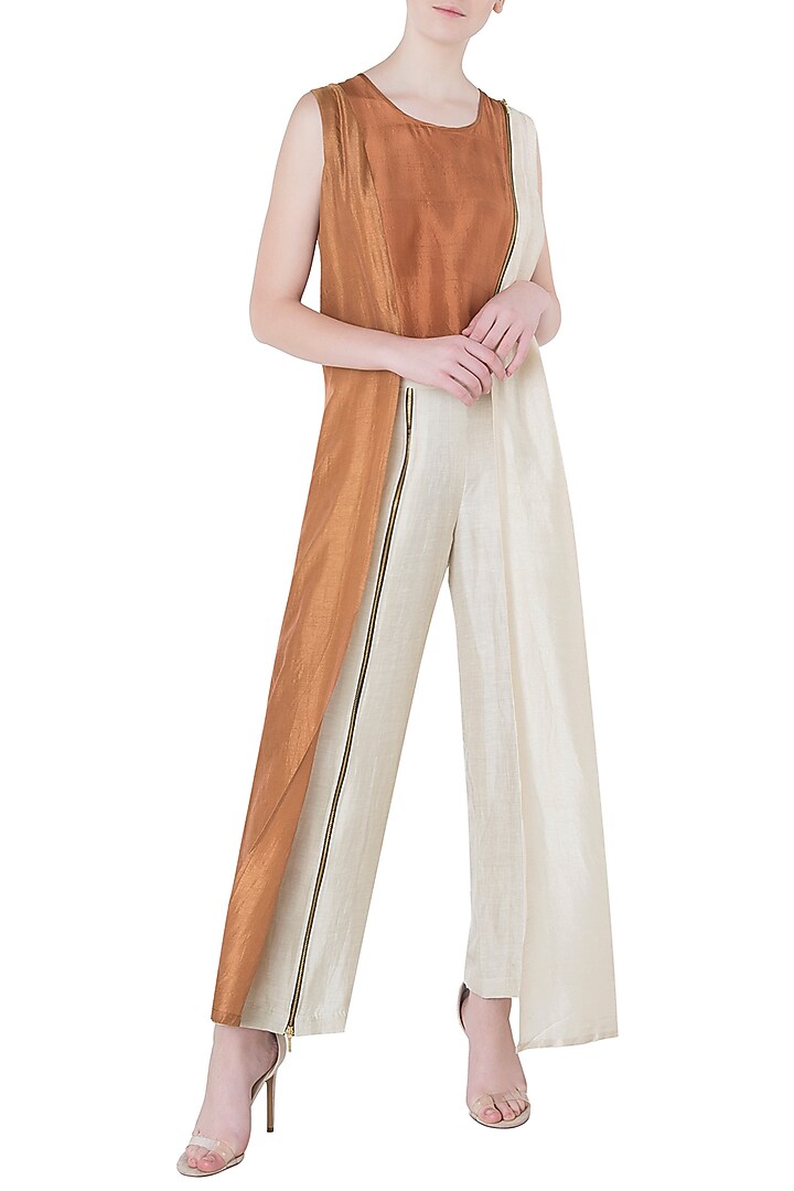 Rusty orange asymmetrical square top available only at Pernia's Pop Up Shop.