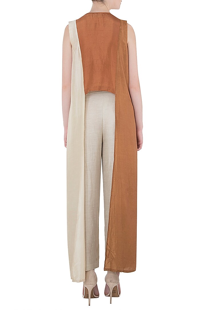 Rusty orange asymmetrical square top available only at Pernia's Pop Up Shop.