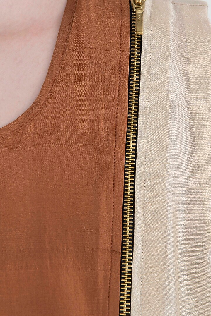 Rusty orange asymmetrical square top available only at Pernia's Pop Up Shop.