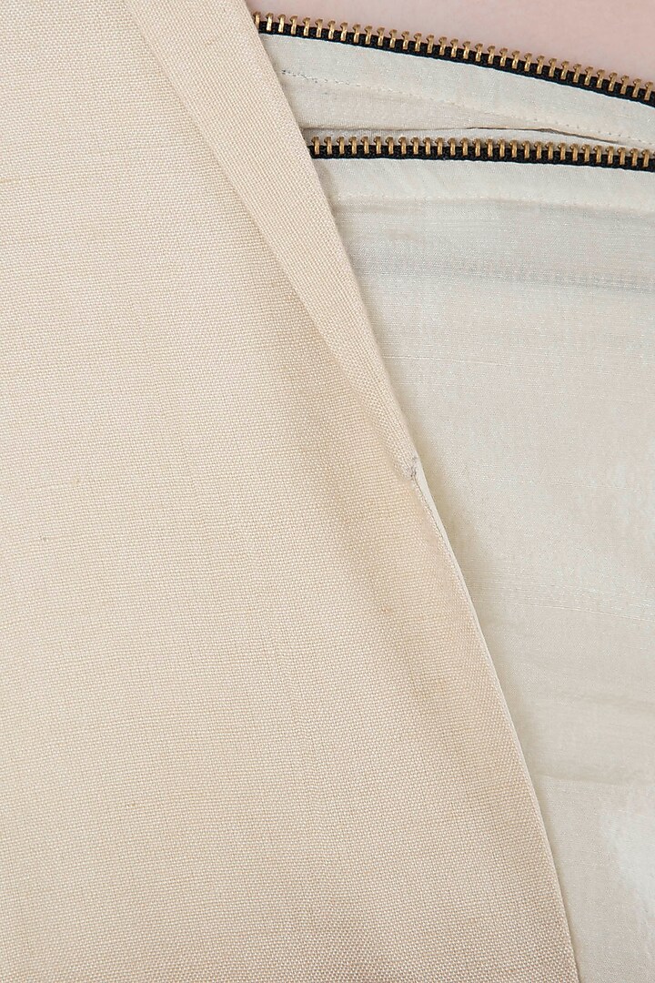 Ivory striped half blazer half sleeveless top available only at Pernia's Pop Up Shop.