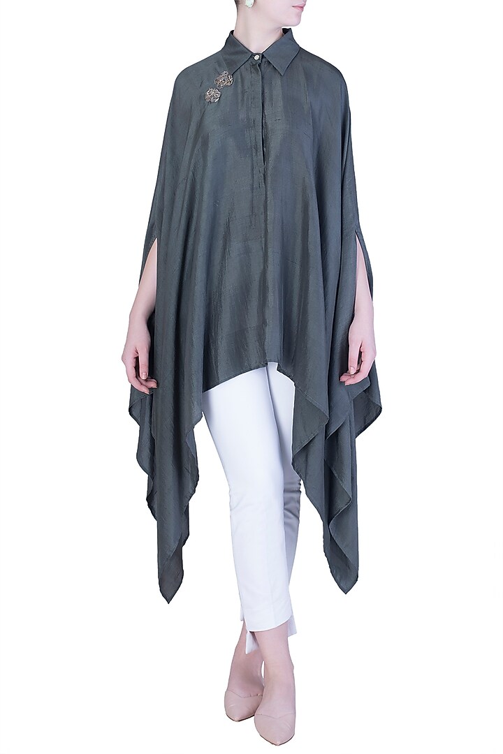 Moss green asymmetrical top available only at Pernia's Pop Up Shop.