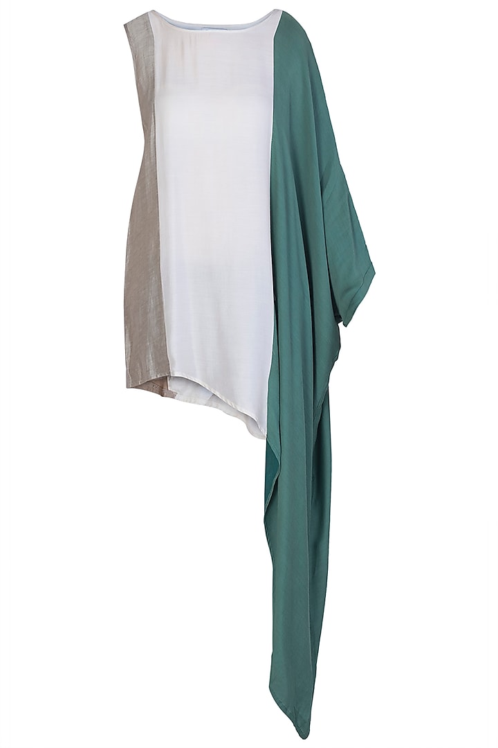 Green Vertical Patch Top by EZRA