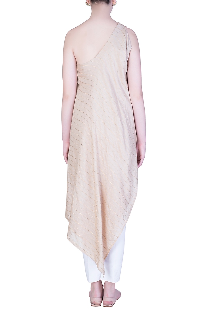 Blush pink one shoulder top available only at Pernia's Pop Up Shop.