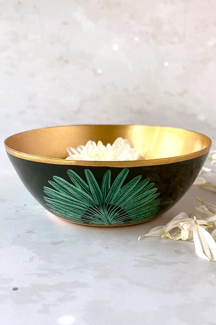 Black Amazonia Night Oval Platter With Dip Bowl by Faaya Gifting at Pernia's Pop Up Shop