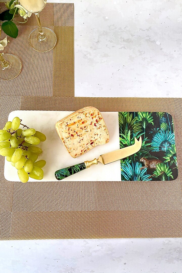 Black Amazonia Night Cheeseboard With Cheese Knife by Faaya Gifting at Pernia's Pop Up Shop