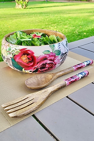 Wood Salad Bowl & Servers Set - Shop