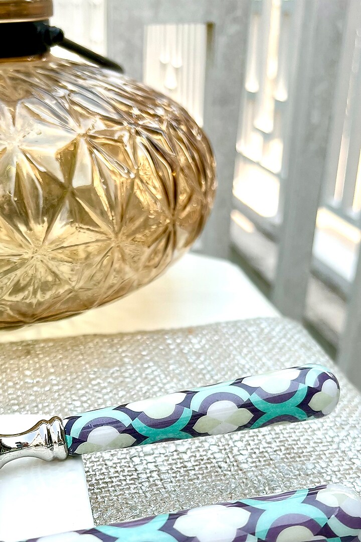 Moroccan Mint Cake Server & Knife Set by Faaya Gifting at Pernia's Pop Up Shop