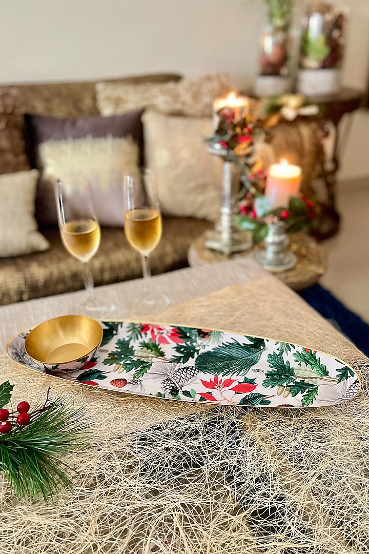 Multi-Colored Pine Iron Plater & Dip Bowl by Faaya Gifting at Pernia's Pop Up Shop