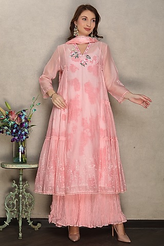 Pink Crush Sharara Set by Falguni.Foram