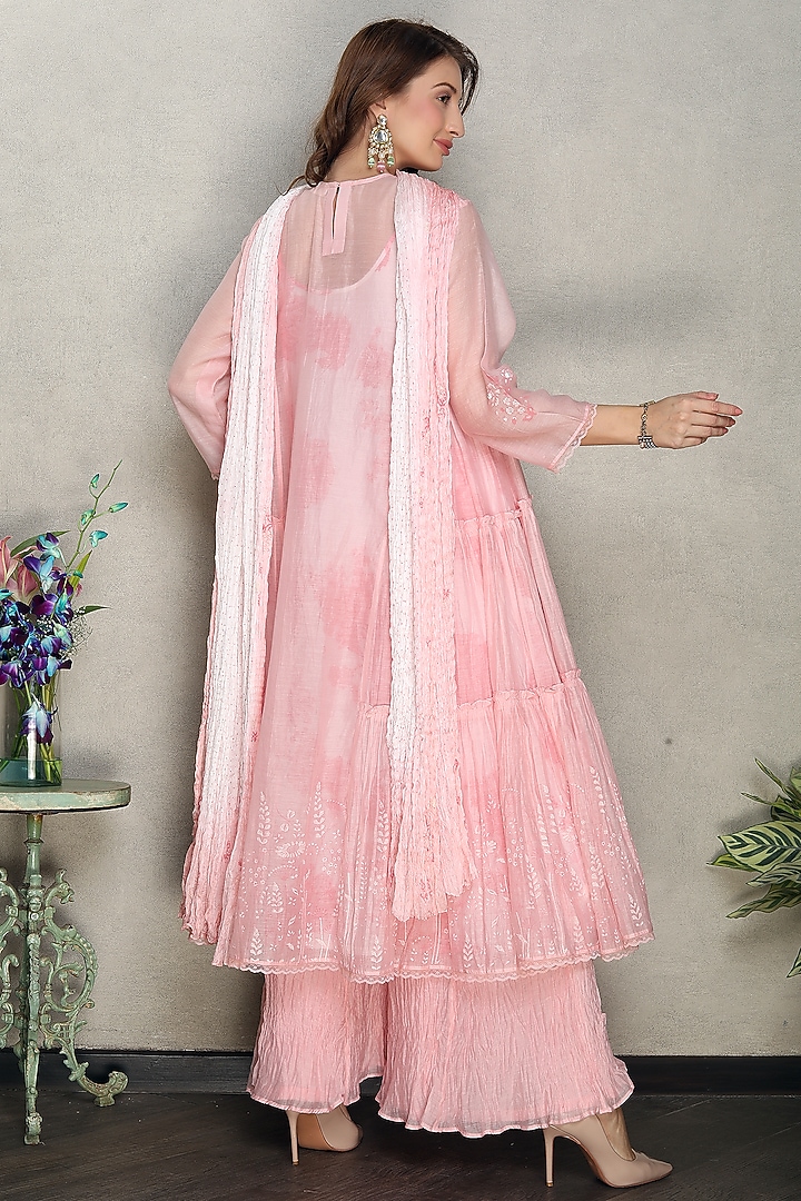 Pink Crush Party Wear Sharara Set by Falguni.Foram at Pernia's Pop Up Shop