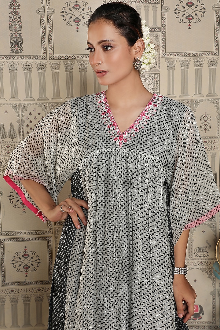 Black & White Printed Summer Dress by Falguni.Foram at Pernia's Pop Up Shop