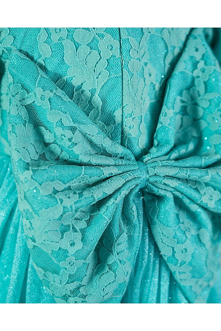 Teal Silk Dress For Girls by Fairy Frills at Pernia's Pop Up Shop