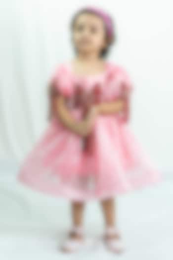 Pink Silk & Tulle Dress For Girls by Fairy Frills at Pernia's Pop Up Shop