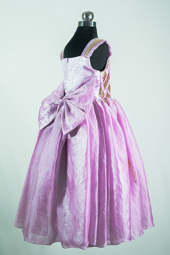 Lilac Silk Dress For Girls by Fairy Frills at Pernia's Pop Up Shop