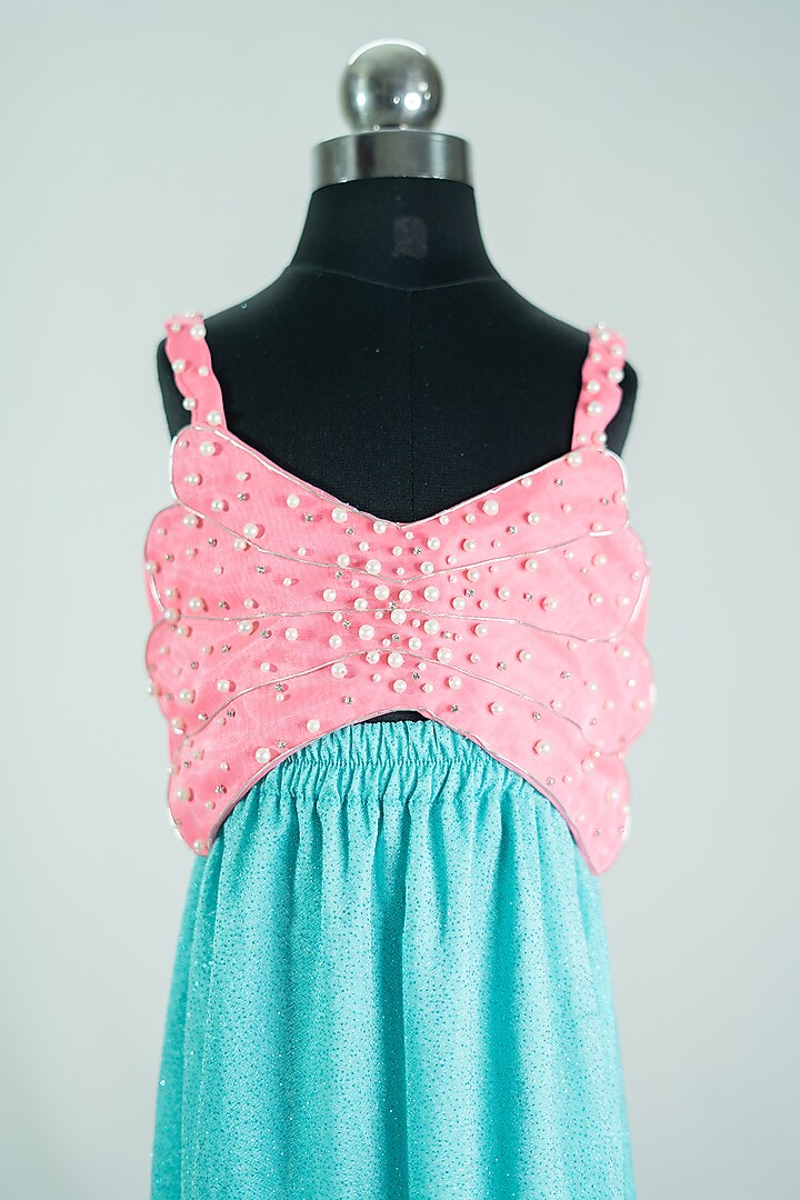 Pink Tulle & Silk Dress For Girls by Fairy Frills at Pernia's Pop Up Shop
