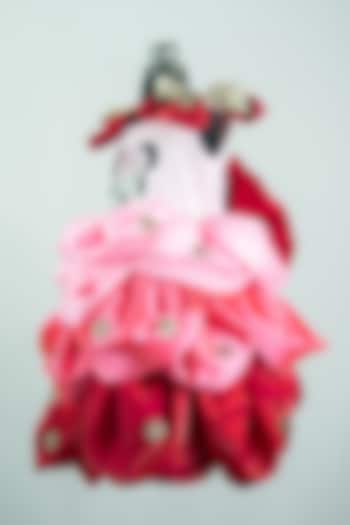 Pink Silk Embroidered Dress For Girls by Fairy Frills at Pernia's Pop Up Shop