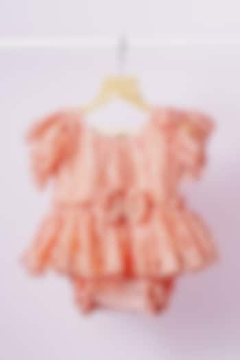 Coral Lace Net Romper For Girls by Fairy Frills at Pernia's Pop Up Shop