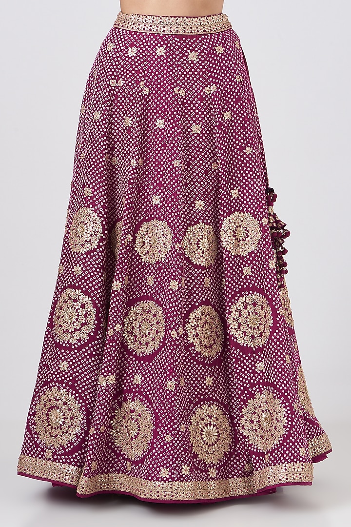 Purple Embroidered Bridal Lehenga Set by Faabiiana at Pernia's Pop Up Shop