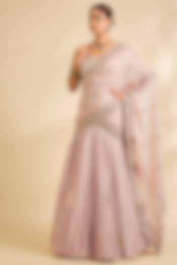 Blush Silk Bridal Lehenga Set by Faabiiana at Pernia's Pop Up Shop