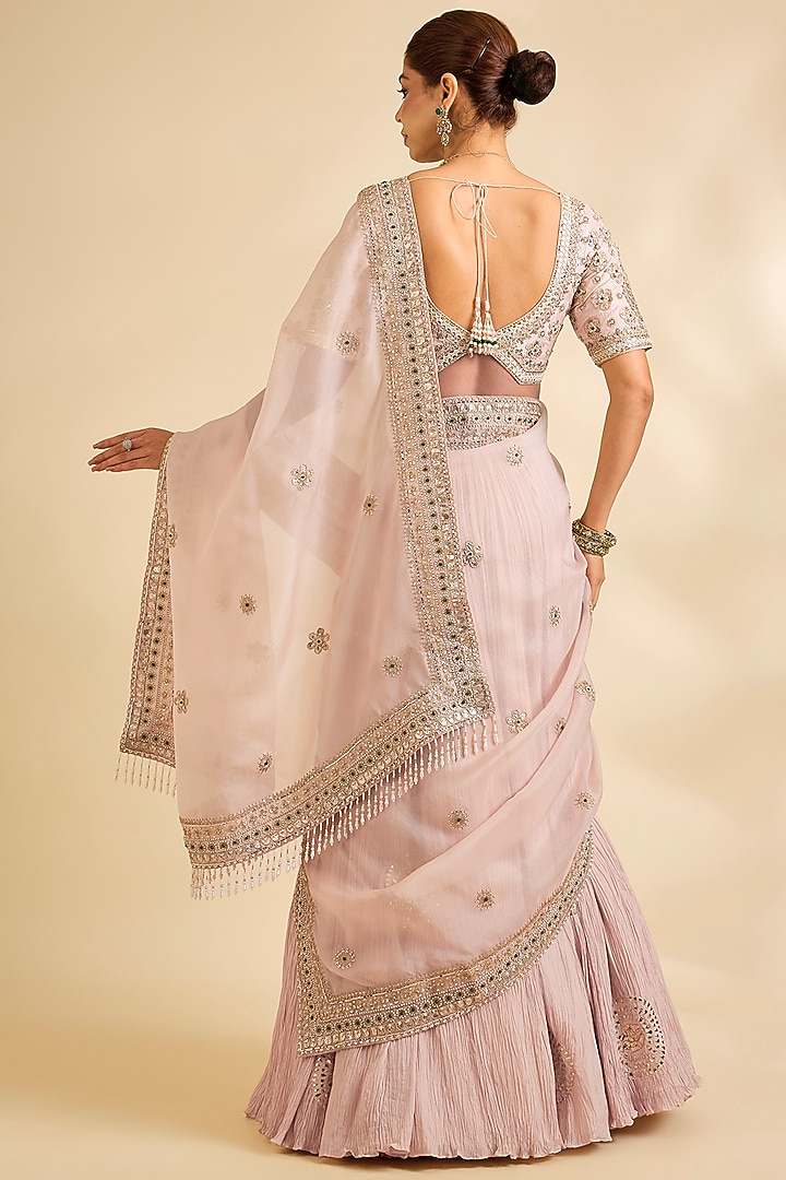 Blush Silk Bridal Lehenga Set by Faabiiana at Pernia's Pop Up Shop