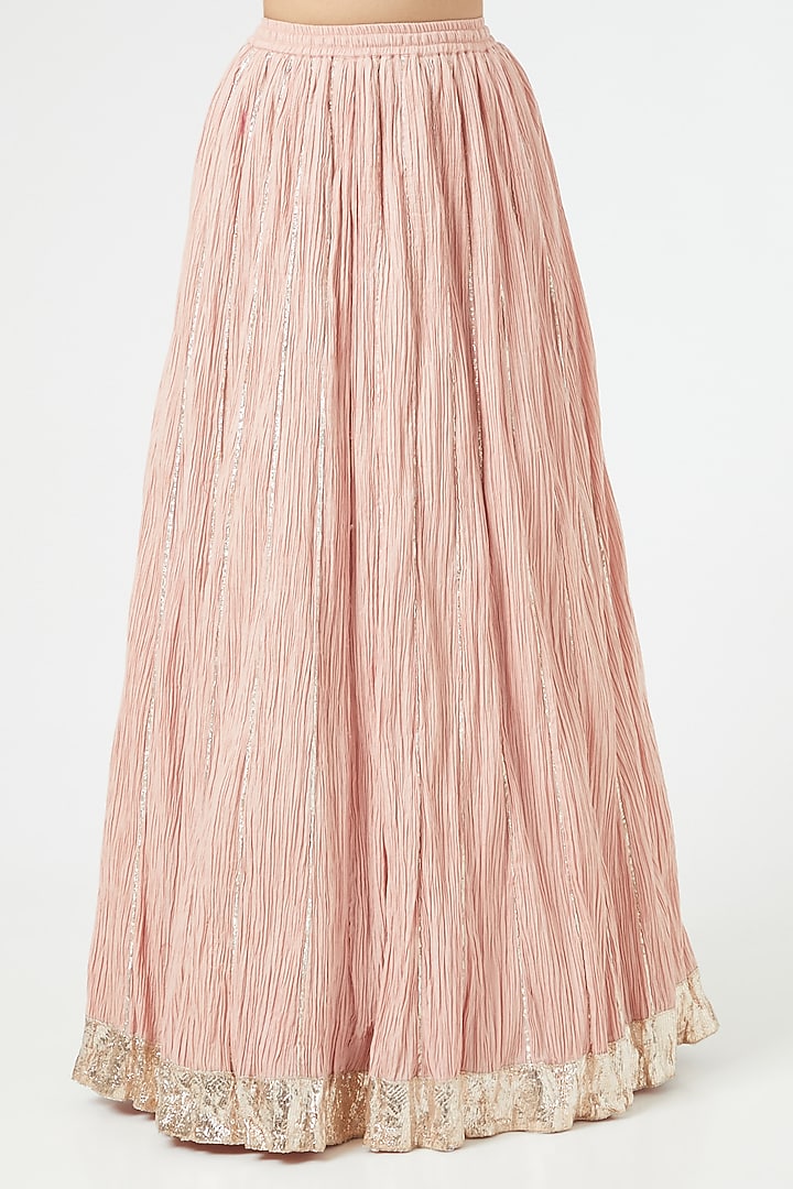 Blush Pink Chikankari Bridal Anarkali Set by Faabiiana at Pernia's Pop Up Shop