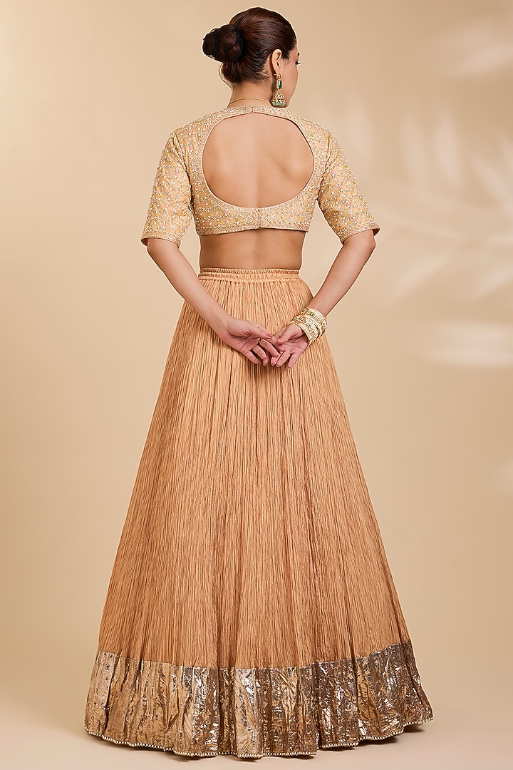 Ivory & Yellow Silk Bridal Lehenga Set by Faabiiana at Pernia's Pop Up Shop