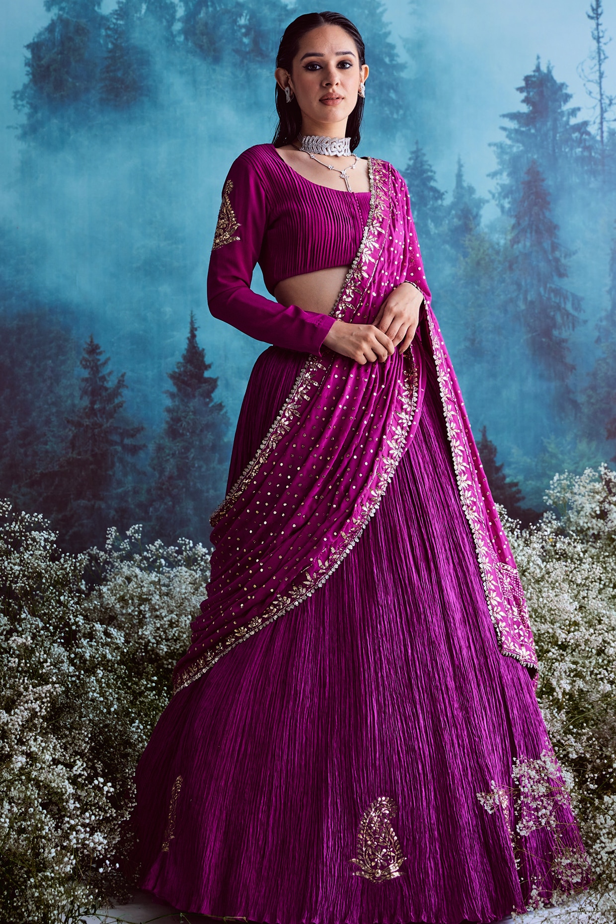 How To Wear Saree In Ghagra Style: Saree Draping - Best Saree Draper in  India | Mayuri Saree Draping